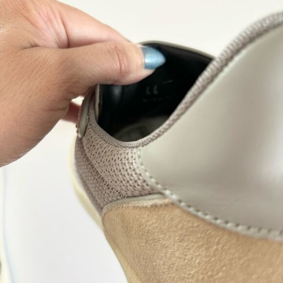 John Elliott Handcrafted Taupe & Gray Low Top Leather Sneakers EU 44 Size 11 - Picture 10 of 12